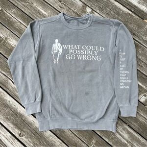 Dominic Fike gray graphic crewneck sweatshirt